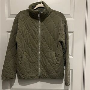 Olive Quilted Jacket S